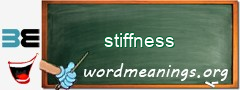 WordMeaning blackboard for stiffness